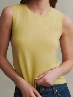 Madewell (re)sponsible cashmere sweater vest yellow